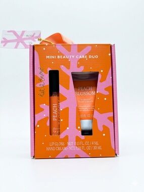 Cost Plus World Market Vegan Peach Blossom Mini Beauty Care Duo New